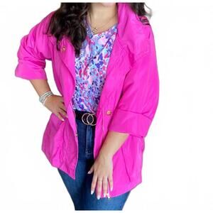 NEW CAROLE'S COLLECTIONS signature rain jacket in pink